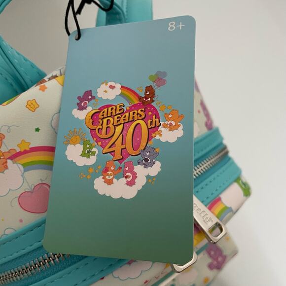 Loungefly Care Bears Special 40th Anniversary Rainbow Backpack NWT - Picture 8 of 10